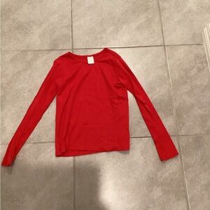 Red Long Sleeve Top